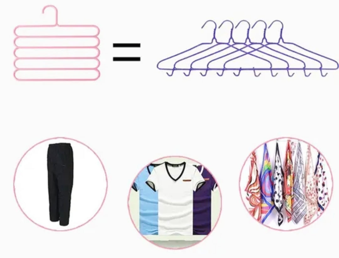 Multicolor Plastic Clothes Hangers – Pack of 12