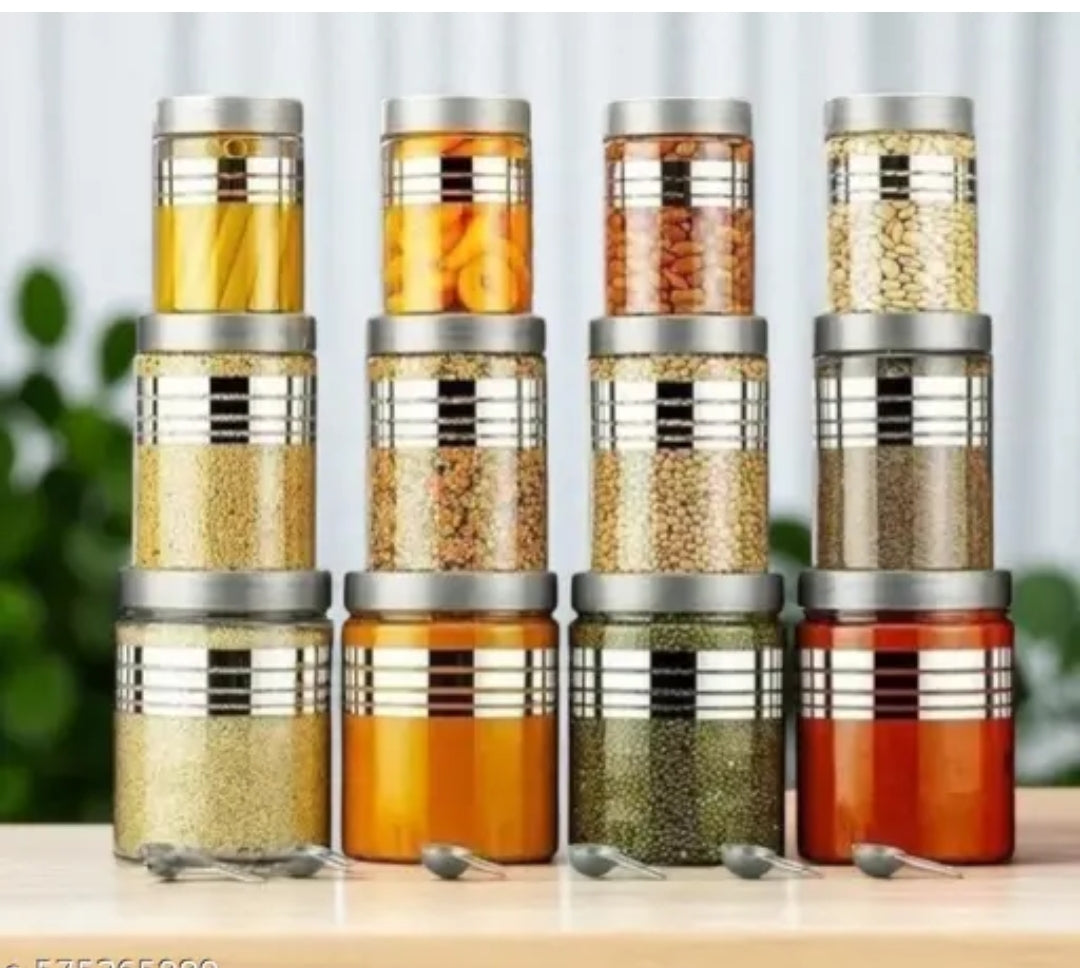 Premium Airtight Kitchen Storage Jar Set – 24 Pieces
