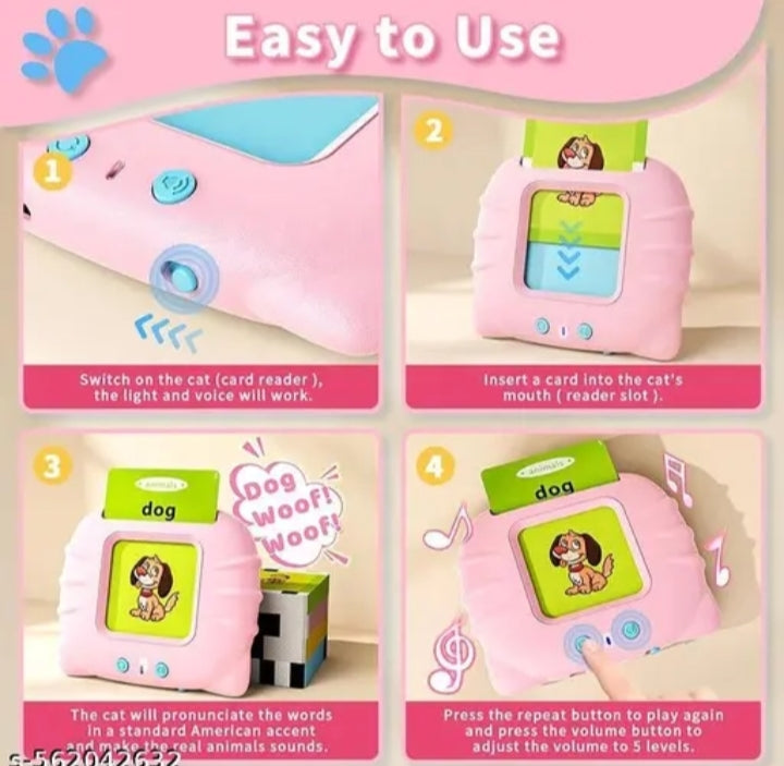Interactive Card Early Education Device for Kids – Audio Learning Machine with Flash Cards