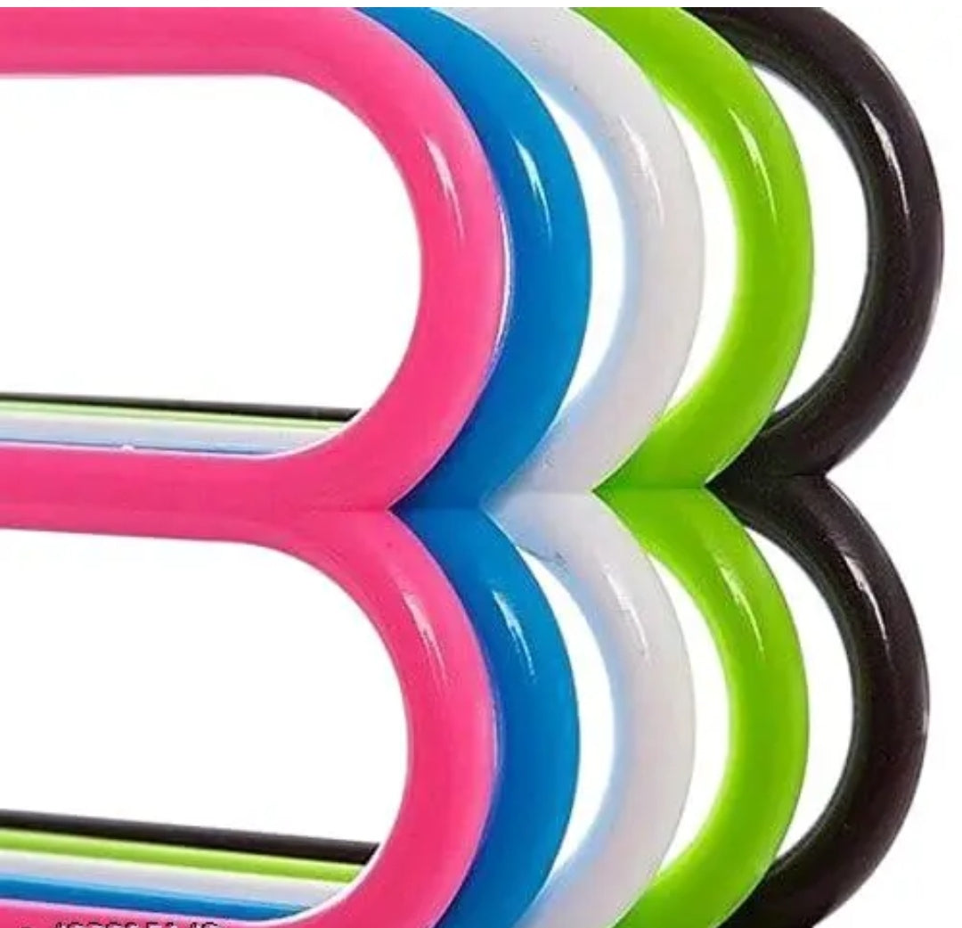 Multicolor Plastic Clothes Hangers – Pack of 12