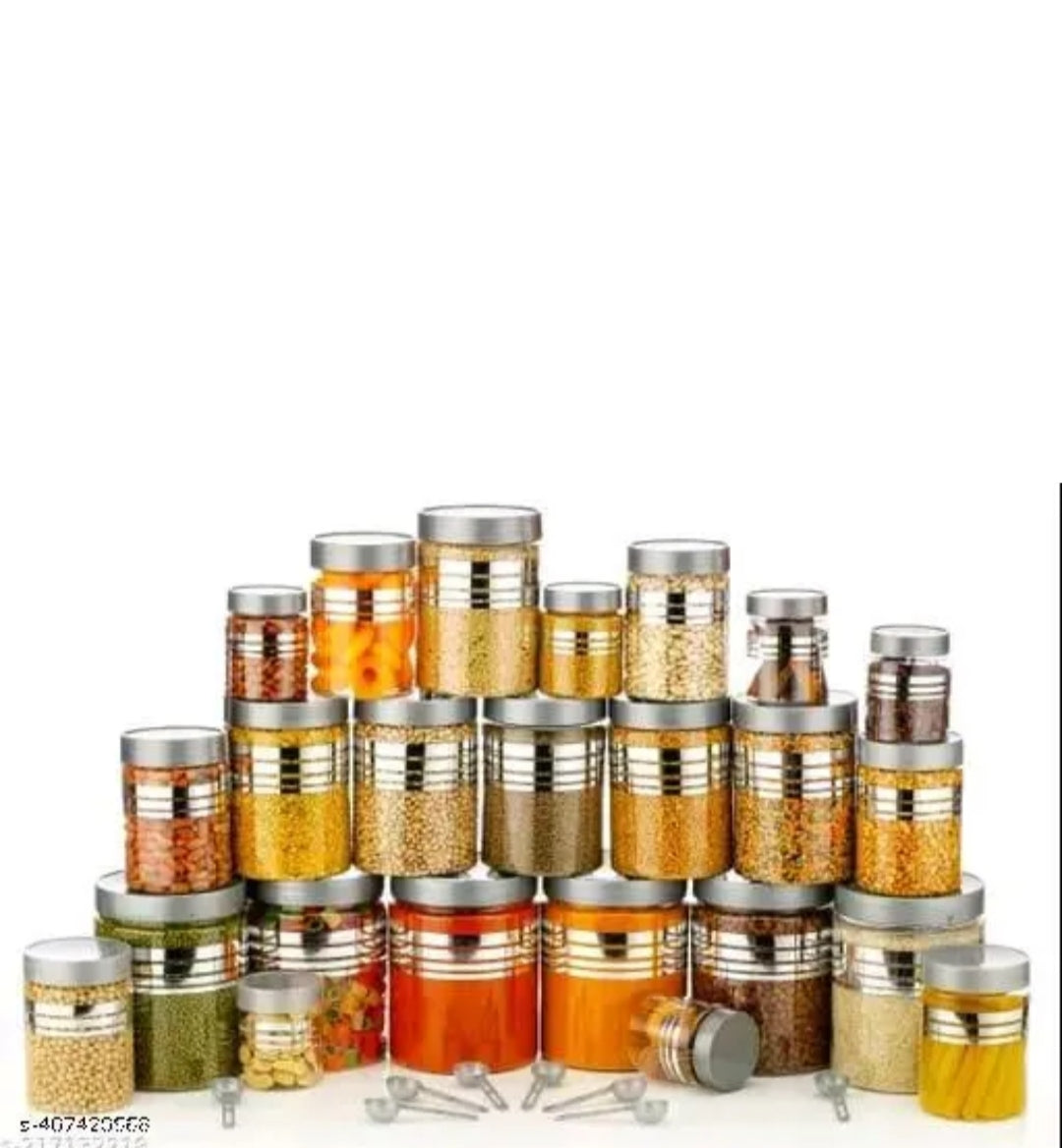 Premium Airtight Kitchen Storage Jar Set – 24 Pieces