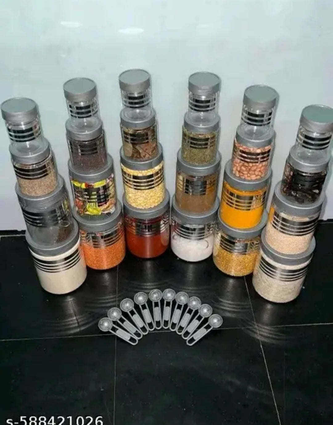 Premium Airtight Kitchen Storage Jar Set – 24 Pieces