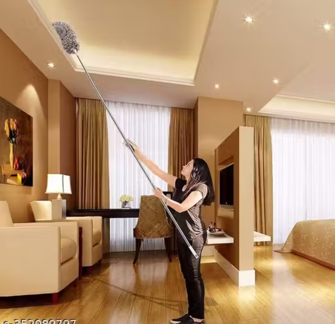 Telescopic Microfiber Duster for Ceiling Fan, Wall, and Home Cleaning